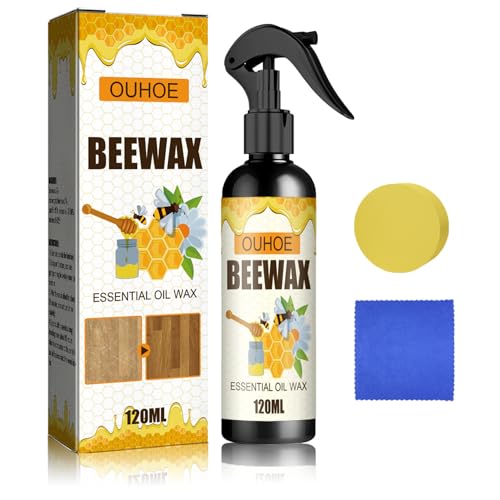 蜜蝋ワックススプレー フローリング/家具用 天然100% 防水&保護 つや持続 簡単施工 木目強調 無化学添加 床用クリーナー代用 (1個)