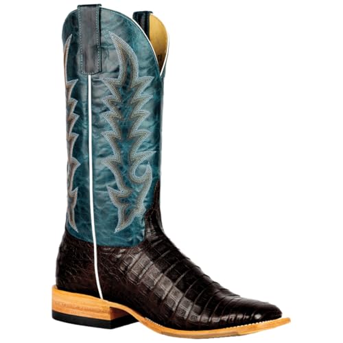 Horse Power Men's Navy Explosion Chocolate Caiman Belly Boots HP8065 (Navy, US Footwear Size System, Adult, Men, Numeric, Medium, 11.5)