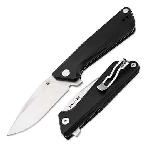 Magnum MF.3 Taschenmesser - EDC Messer mit 7,2 cm Klinge aus 440B Stahl - hochwertiges Flipper Klapp-Kesser mit schwarzem Aluminium Griff - Every Day Carry Messer mit Clip