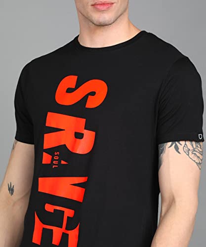 Image of Urbano Fashion Men's Graphic Printed Round Neck Half Sleeve Slim Fit Cotton T-Shirt