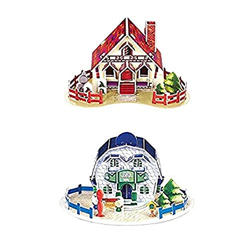 Legler 8924 - 3D Puzzle - Häuser, 4-er Set