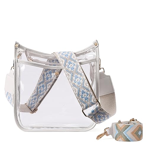 CLUCI Clear Purse,Clear Bag For Stadium Events,Stadium Approved Crossbody Bag Purses for Women with Adjustable Strap
