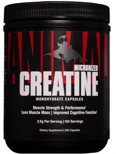 Universal Nutrition ANIMAL CREATINE CAPSULES (150 raciones) contiene monohidrato de creatina de fácil absorción, aumenta el metabolismo energético de las células y la capacidad del organismo