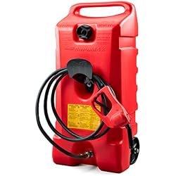 1 of Scepter Duramax Flo ’N Go 14 Gallon Gas Caddy, 53 Liter Fuel Tank, Red | Updated Version, Portable Fuel Transfer Pump with 10-Foot Hose for Lawn Mower, Farm, Marine, Commercial, and Home Use