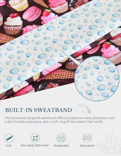 Image of Scrub Caps for Women with Buttons, Classic Surgical Caps | Double-Sided Printed, Adjustable,Long Hours, Sweatbands, Fabric Help Reduce Static Buildup