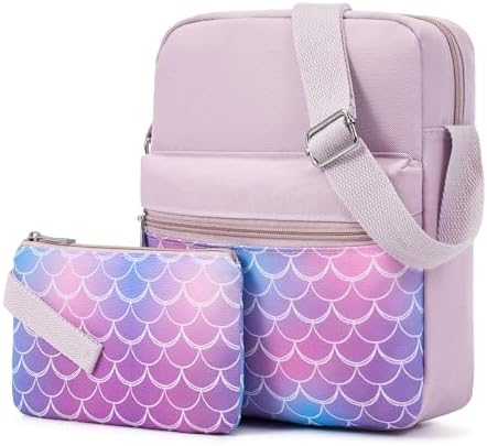 WOOMADA 2pcs Canvas Bag Crossbody Purses Cross Body Bag Messenger Bag CrossBody Purse Set