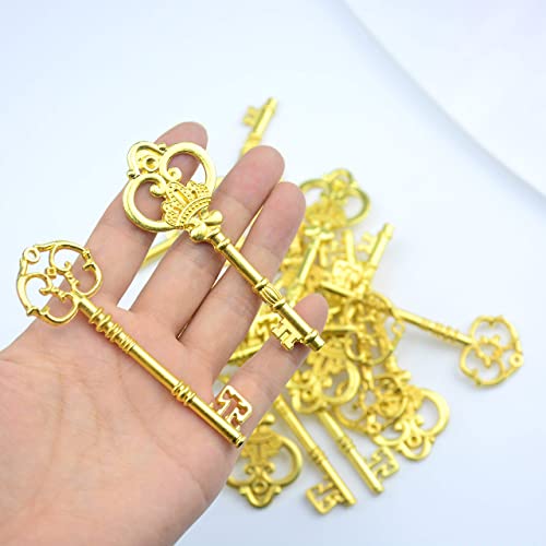 Makhry Mixed 20 Extra Large Antique Skeleton Keys Rustic Key for Wedding Decoration Favor