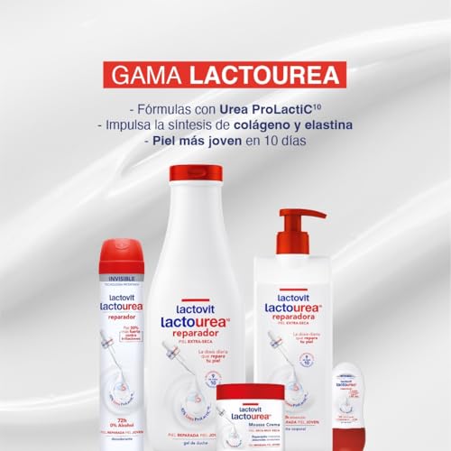 Lactovit - Leche Corporal Reparadora Lactourea con Protein Calcium, para Pieles Secas y Extra Secas - 400 ml - imagen 7