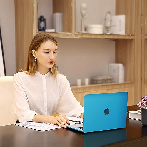 Image of MOSISO Compatible with MacBook Air 15 inch Case M4 M3 M2 2025 2024 2023 Release A3241 A3114 A2941 with Touch ID, Plastic Hard Shell Case&Keyboard Cover&Screen Protector&Storage Bag, Aqua Blue