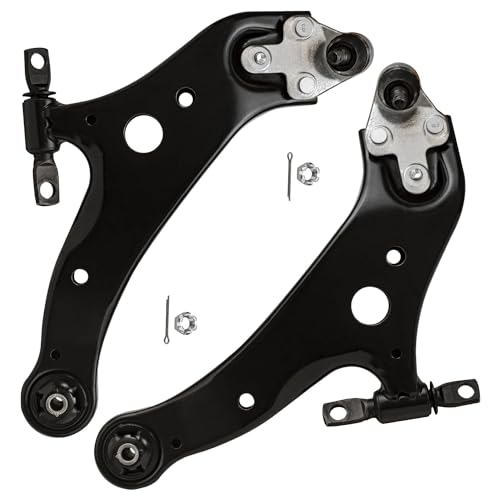 Image of Detroit Axle - 8pc Front End Kit for Toyota 2011-2020 Sienna 2 Lower Control Arms with Ball Joints 4 Inner Outer Tie Rods 2 Sway Bar Links 2012 2013 2014 2015 2016 2017 2018 2019 Replacement