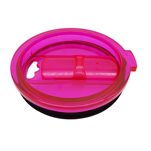 Spill Resistant Lid for 30 Oz Yeti Rambler - Best Rtic Yeti Accessories - Straw Friendly Yeti Lid fits Rtic Tumbler and More - Replacement Tumbler Cup Lids for Yeti Rambler Rtic Tumblers (Hot Pink)