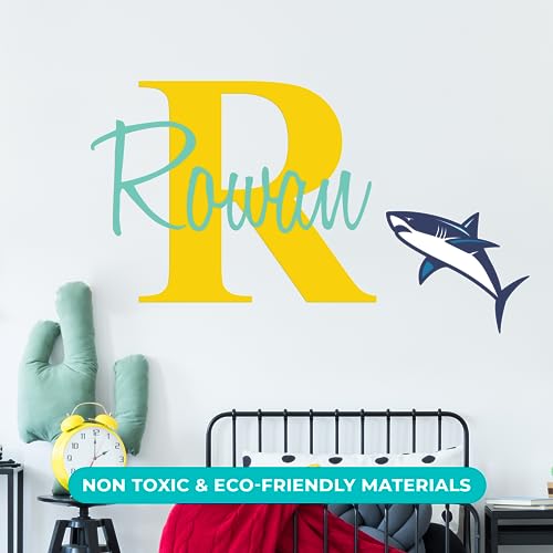 Vinilo decorativo tiburón personalizado 22x16 pulg miniatura 2