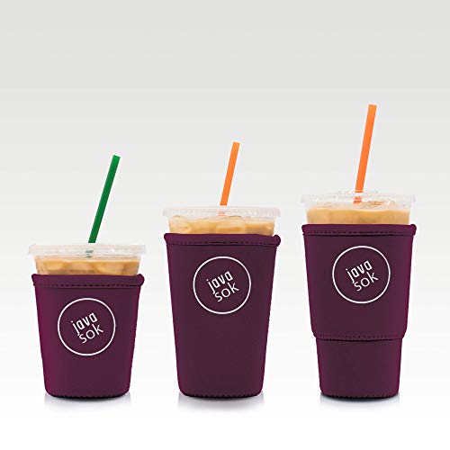 image for Java Sok Reusable Iced Coffee Cup Insulator Sleeve for Cold Beverages 