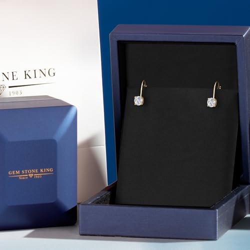 Image of Gem Stone King 0.20-1.50 Ct Lab Diamond Leverback Earrings 14K Gold