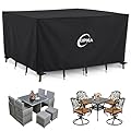 Kipiea Patio Furniture Covers Waterproof Winter, Heavy-Duty Outdoor Furniture Set Covers for Table Chairs, Anti-UV, No Tears or Fading (65" L x 42" W x 28" H)