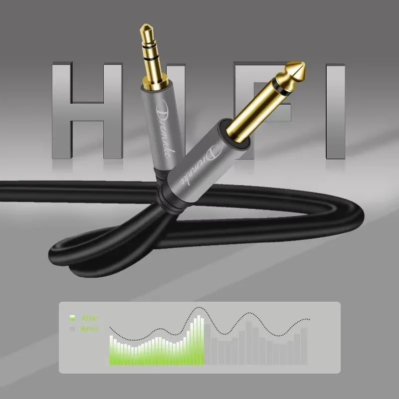 Cable Auxiliar Jack 3.5mm a Jack 6.35mm 2m miniatura 6