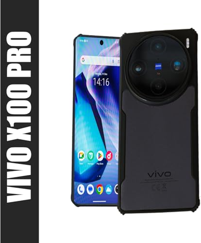 Image of AIBEX Crystal Clear Back Cover Case for Vivo X100 Pro 5G | 360 Degree Protection | Shock Proof Design | Transparent Back Cover Case (PC & TPU, Black Bumper)