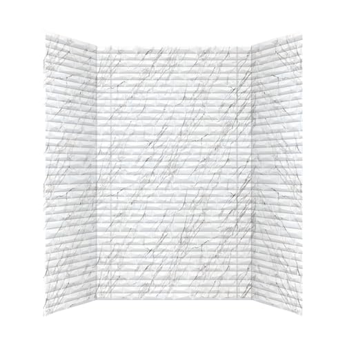 From Plain To Beautiful In Hours 133-640-VISTA-KIT Vista Tub and Shower Wall Panels Surround (Covers/ 96 sq. ft.), Marble, 1 Piece