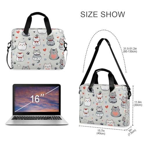 Bolso para laptop con diseño de gatitos y corazones miniatura 5