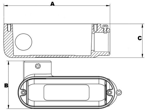 Morris 14277 Combination Conduit Body, Aluminum, Type LR, Threaded, Set Screw, 3/4