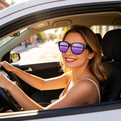 Image of HAOLOTA Fit Over Glasses Sunglasses for Women Polarized | Over Glasses Sun Glasses, UV400 Polarized Lens, Trendy Cat Eye Sunglasses, Lightweight and Flexible, Driving, Daily Use