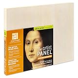 Ampersand Art Supply Unprimed Basswood Artist Panel 7/8" Cradled Profile, 9"x12"