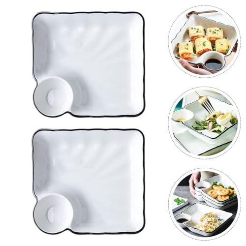 Juego 2 Platos de Cerámica para Sushi y Salsas miniatura 6