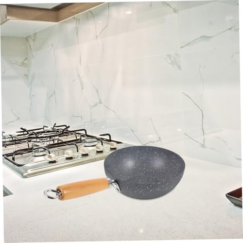 Wok pequeño de hierro inoxidable Cabilock fácil de manejar miniatura 7