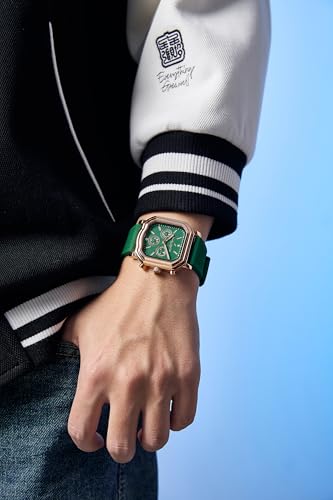Image of Daniel Hechter Paris Moulin Collection Analog Watch for Men with Square Case, Luminous Hands & Markers, Multifunction Dial and Silicone Strap