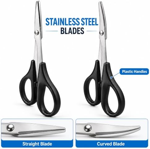 2‑Pack RC Body Trimming Scissors Set, Straight & Curved Blades Hobby Shears, Polycarbonate Shell Canopy Cutting Tool for RC Car Truck Buggy Airplane Helicopter Scale Model — 사진 4