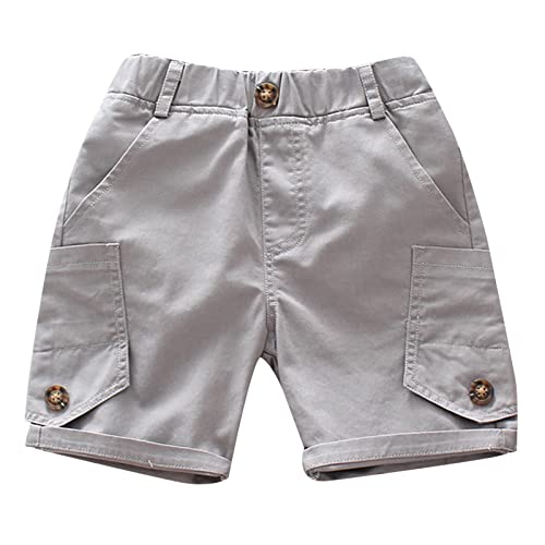 Moonker Toddler Baby Boys Cargo Shorts Solid Color Soft Light Summer Trendy Jogging Shorts Active Comfy Toddler