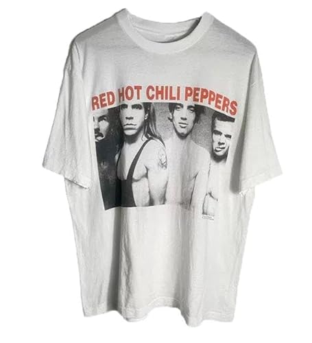 [MOZIMALL] Red Hot Chili Peppers バンド tシャツ ロック 音楽 Tシャツ メンズ レディース 夏服 綿 プリント スポーツ トップス 半袖 無地 ゆったり 男女兼用 大きいサイズ 肌着 ファッションsizeMのサムネイル