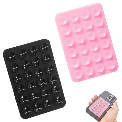 YUGUOLAN 2 Stück Saugnapf Handyhülle Silikon Saugnapf Halter Selfies und...