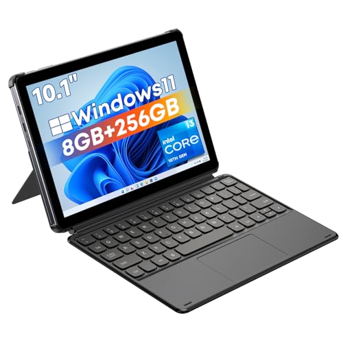 CHUWI 2 in 1 Laptop Tablet, 8GB RAM 256GB SSD, Intel Core i3 (3.9GHz), Hi10 X2 Windows 11 Tablet with Magnetic Keyboard, 10.1'' HD Touchscreen Display, 5MP Camera, WiFi 6, BT 5.3