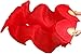Women 1 Pair Hand Made Silk Belly Dance Fan Veils Long Bamboo Fan for Dancing (Red, 120 * 90cm)
