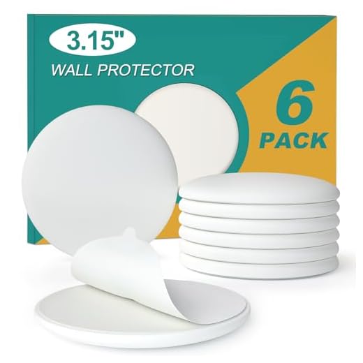 [3.15"] Door Stoppers Wall Protector, 6 Pcs Large White Silicone Door Bumpers with Strong Thickened Adhesive,Shock Absorbent Door Knobs Wall Protectors to Cover up Damage and Protect Wall Surfaces