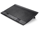  DEEPCOOL Wind PAL-FS Base de Refrigeración para Ordenador Portátil (hasta 17\") con Función de Ajuste de Velocidad de Viento, 2 Ángulos Ajustables, 2 Ventiladores de 14cm y 2 Puertos de USB