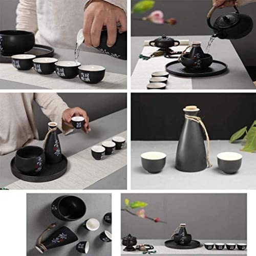Juego de sake de porcelana tradicional CHFYIJYHM con acabados de artesanía cerámica 3