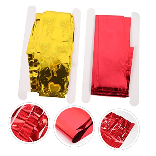 Hemobllo 10 Pcs cortina de chuva decorações de baile cortinas de fundo de festa decoração dourada co