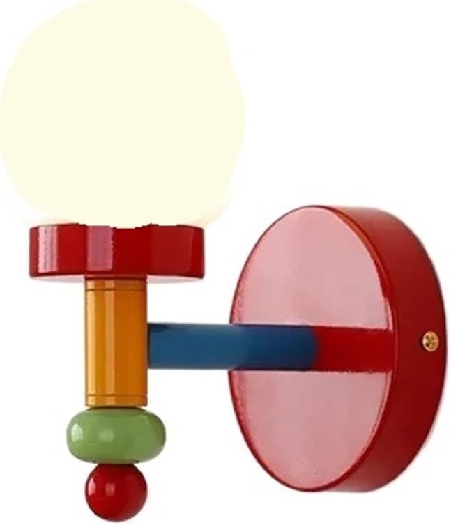 Colorful Wall Lamp Nordic Children's Bedroom Bedroom Pendant Lamp Creative Living Room Kid Room Hanging Lamp(Warm Light,3 Head)