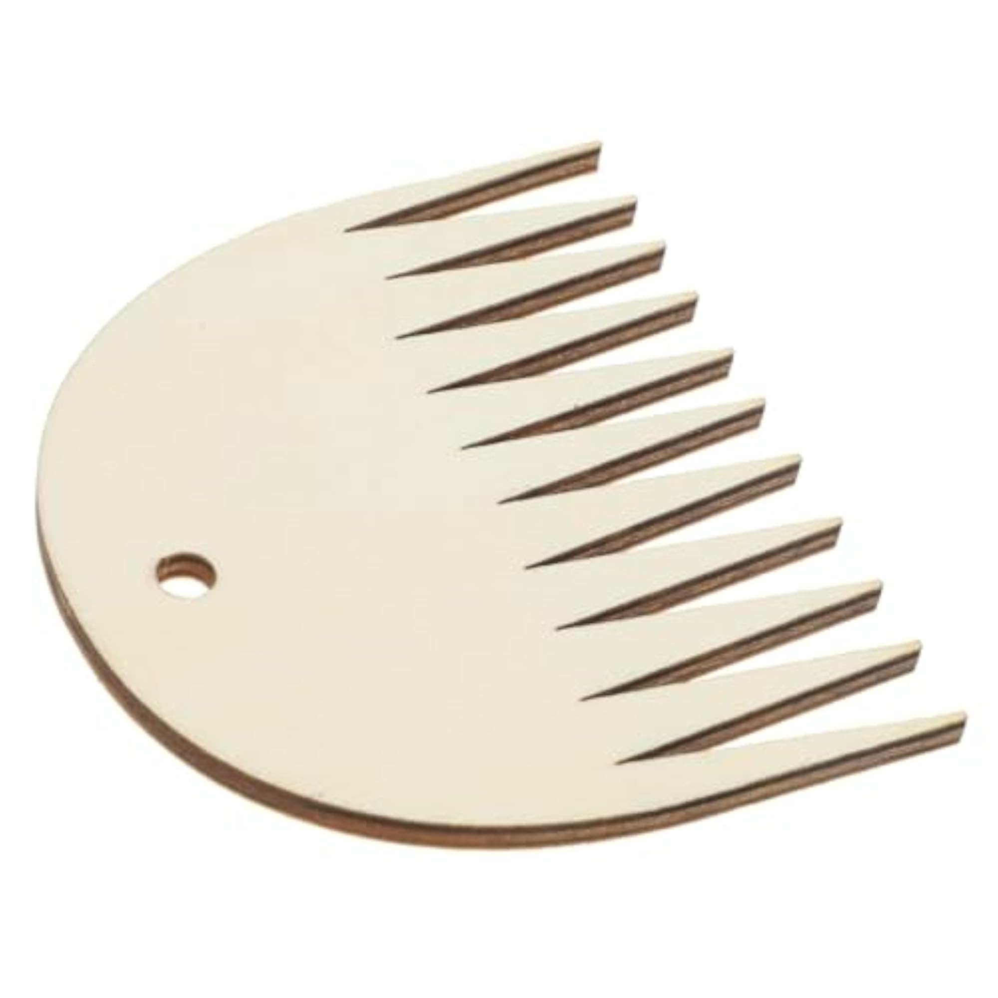 Small Wooden Sawtooth Comb for Tapestry Weaving