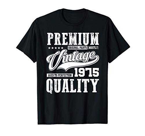 Premium Vintage Style Born In 1975 Birthday Gift Camiseta