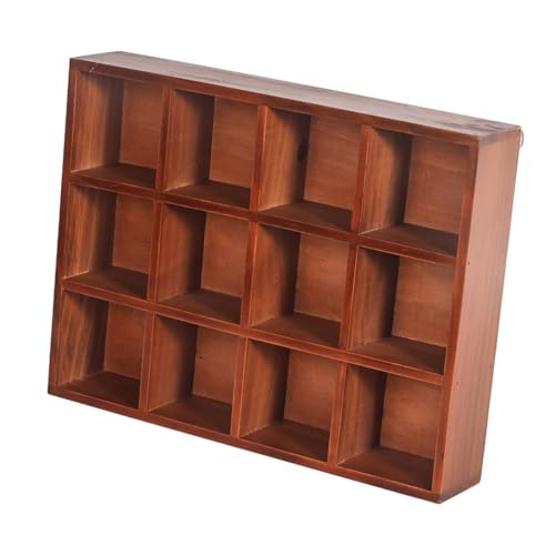 LOVIVER Holz mit 12 Fächern, Regal, schwebendes Regal zum Präsentieren von Miniaturen, Spielzeug und Zubehör,