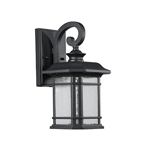 Chloe Ch22L21Bk13-Od1 Lighting Black 13" Height Transitional Led Textured Outdoor Wall Sconce, 12.5 X 7 X 8 #TOP1