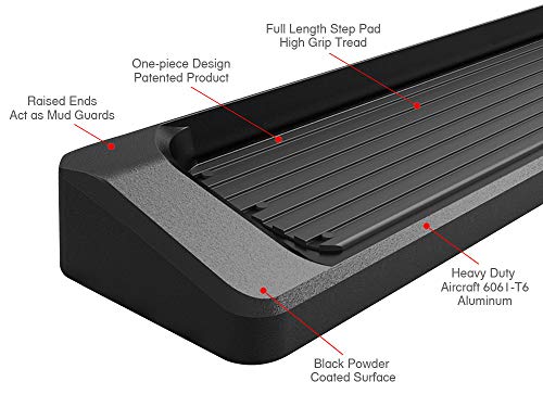 HD Ridez estribos running board 6" negro para Ford Explorer miniatura 5