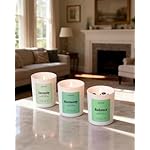AOOVOO Calm Candles Set for Women - 4 Pack Candles for Home Scented, 28 oz 200 Hour Burn, Aromatherapy Candle with Crystals, Lavender Calm/Jasmine Serenity/Water Lily Pear Harmony/Patchouli Balance - Image 5