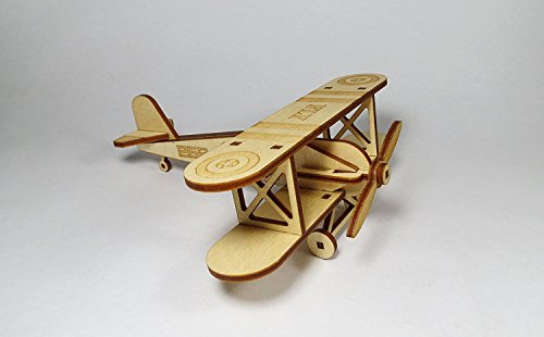 StonKraft Wooden 3D Glider Aeroplane Retro Plane Model – Home Decor, Construction Toy, Modeling Kit, School Project – Easy to Assemble