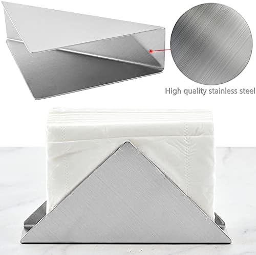 Graplan Napkin Holder,Stainless Steel Triangle Napkin Holder,Paper Napkin Holder,Freestanding Tissue Dispenser for Kitchen Countertops,Dinner Tables,Picnic Tables