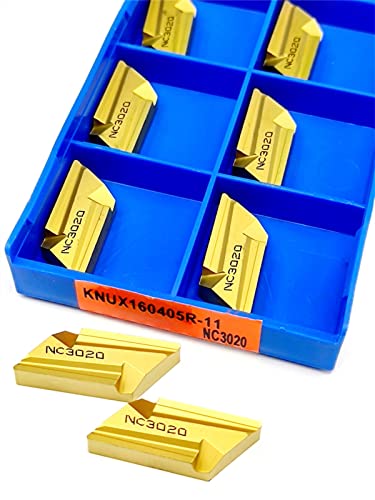 KNUX 160405R Inserti per tornitura esterni originali 10PCS KNUX160405R Inserti per fresatura NC3020 Lama in lega dura CNC in metallo duro