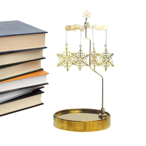 Carrusel de Velas | Portavelas Giratorio con imán pequeño,El portavelas de Luces de té impulsa el Ventilador para Girar para la casa, cenas, dormitorios, chimeneas y Salas de Estar.